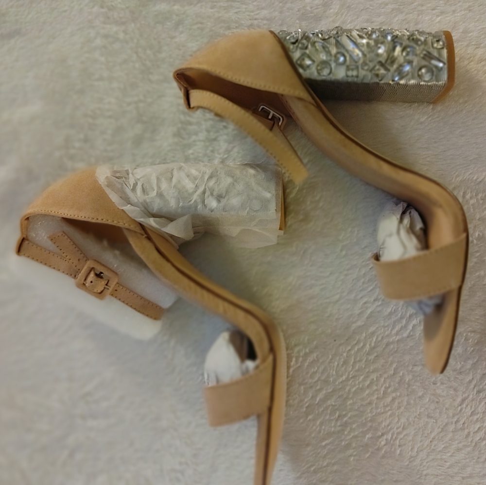 Rhinestone Heeled Sandals